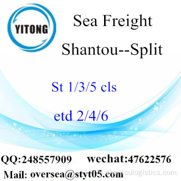 Shantou Port LCL Consolidatie Naar Split